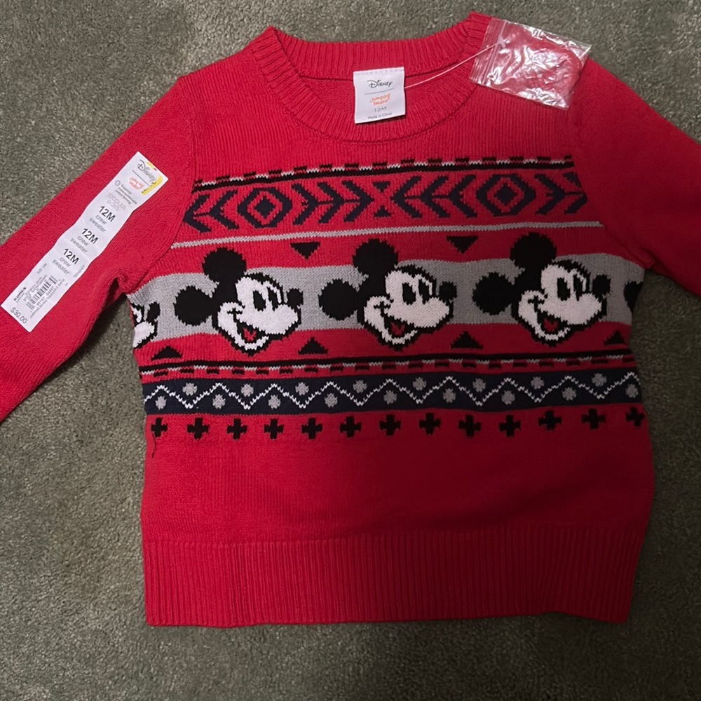 Mickey Mouse infant knit sweater